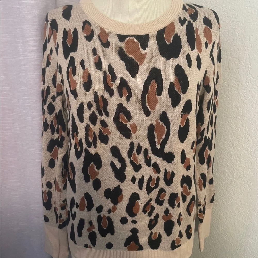 A New Day cheetah print sweater, Medium